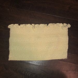 Bandeau yellow tube top